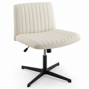 Giantex Criss Cross Chair, Fabric Cross Legged Office Desk Chair No Wheels office supplies, stationery