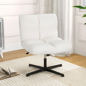 Giantex Criss Cross Chair No Wheels, Armless Cross Legged Office Desk Chair armless chair, modern chair