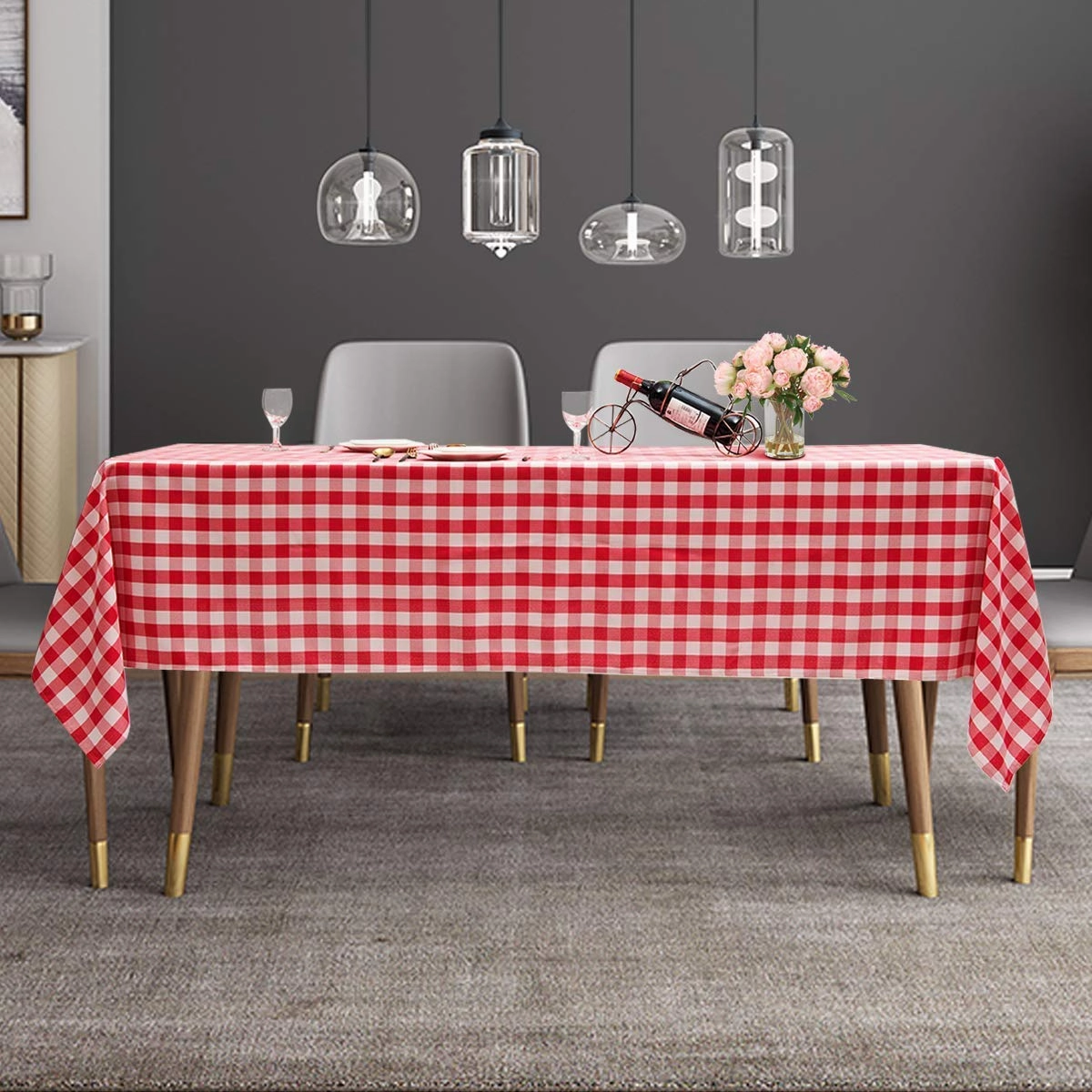 Giantex Decorative Buffalo Plaid Table Cover for Kitchen Dining Wedding Party