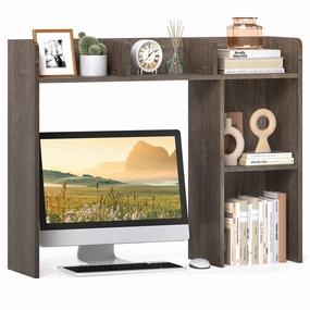 Giantex Desktop Bookshelf, Wood Desk Hutch Organizer for 27 Inch Computer Monitor outdoor dining set, patio table