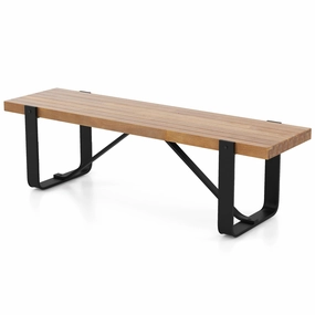 Giantex Dining Bench, 60 Inch Entryway Shoe Rack Bench, Long Kitchen Bench with Metal Frame kitchen towel, placemats