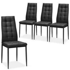 Giantex Dining Chairs Set of 4 Black kitchen towel, placemats
