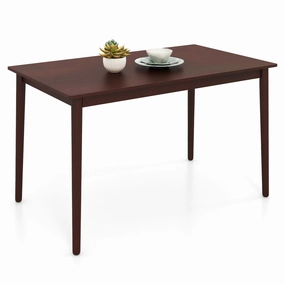 Giantex Dining Table for 4, Rectangular Kitchen Table, Mid Century Modern Dining Table with Rubber Wood Legs kitchen towel, placemats