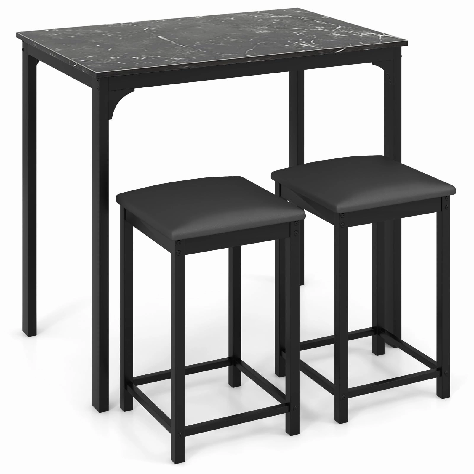 Giantex Dining Table Set for 2, Kitchen Table Set with Counter Height Dining Table kitchen towel, placemats