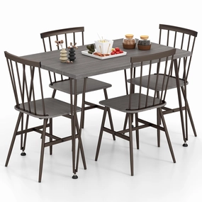 Giantex Dining Table Set for 4, Dining Set with Kitchen Table, Dining Chairs kitchen towel, placemats