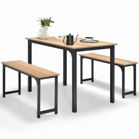 Giantex Dining Table Set for 4, Industrial Kitchen Table Set kitchen towel, placemats