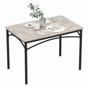 Giantex Dining Table with Large Faux Marble Tabletop kitchen towel, placemats