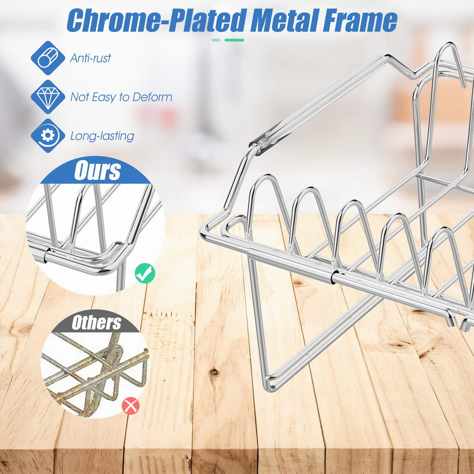Giantex Dish Drying Rack, 2-Tier Dish Rack with Drainboard and Adjustable Swivel Spout