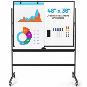 Giantex Double-Sided Magnetic Dry Erase Mobile Whiteboard outdoor dining set, patio table