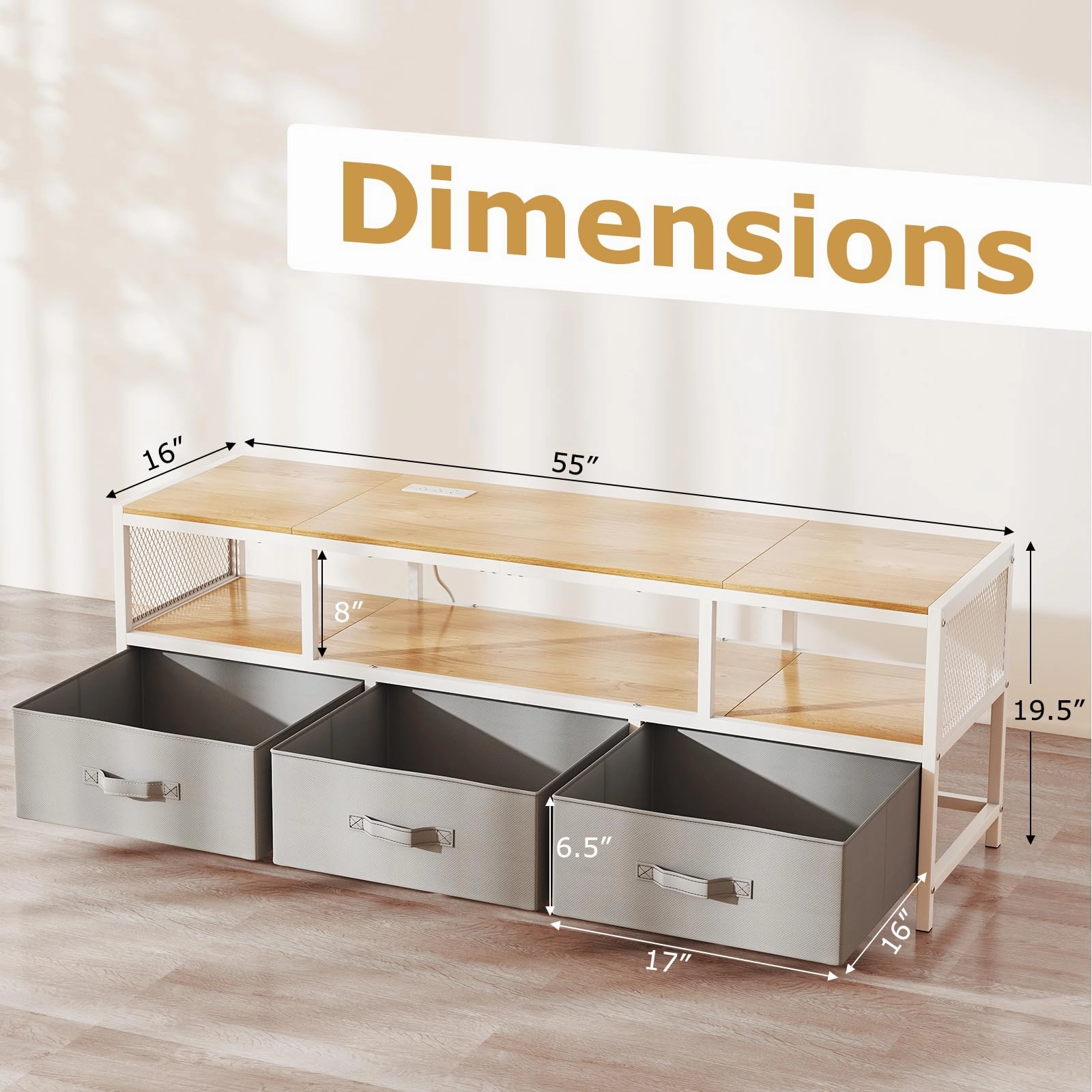 Giantex Dresser TV Stand for 65 Inch TV for Living Room Bedroom