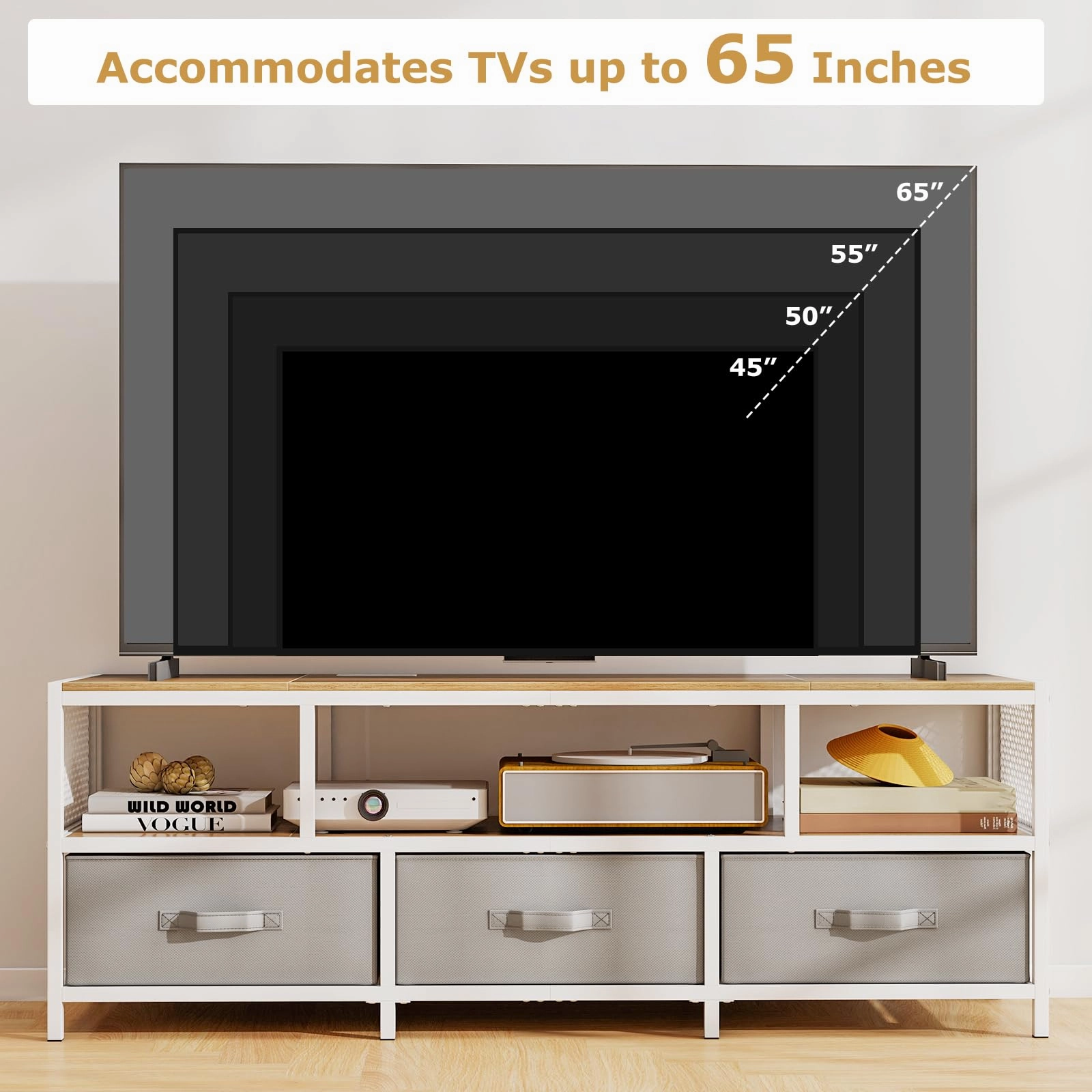 Giantex Dresser TV Stand for 65 Inch TV for Living Room Bedroom