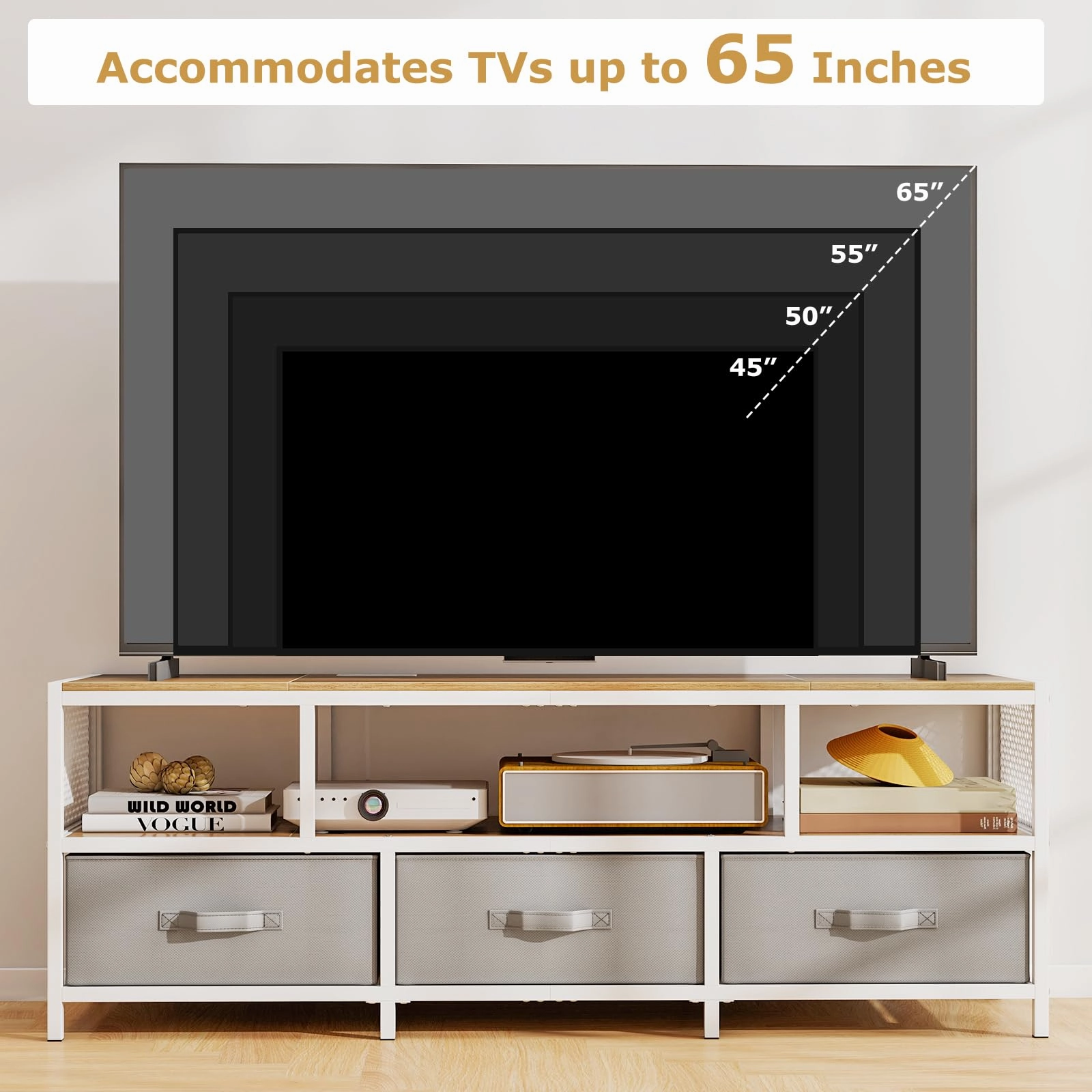 Giantex Dresser TV Stand for 65 Inch TV for Living Room Bedroom