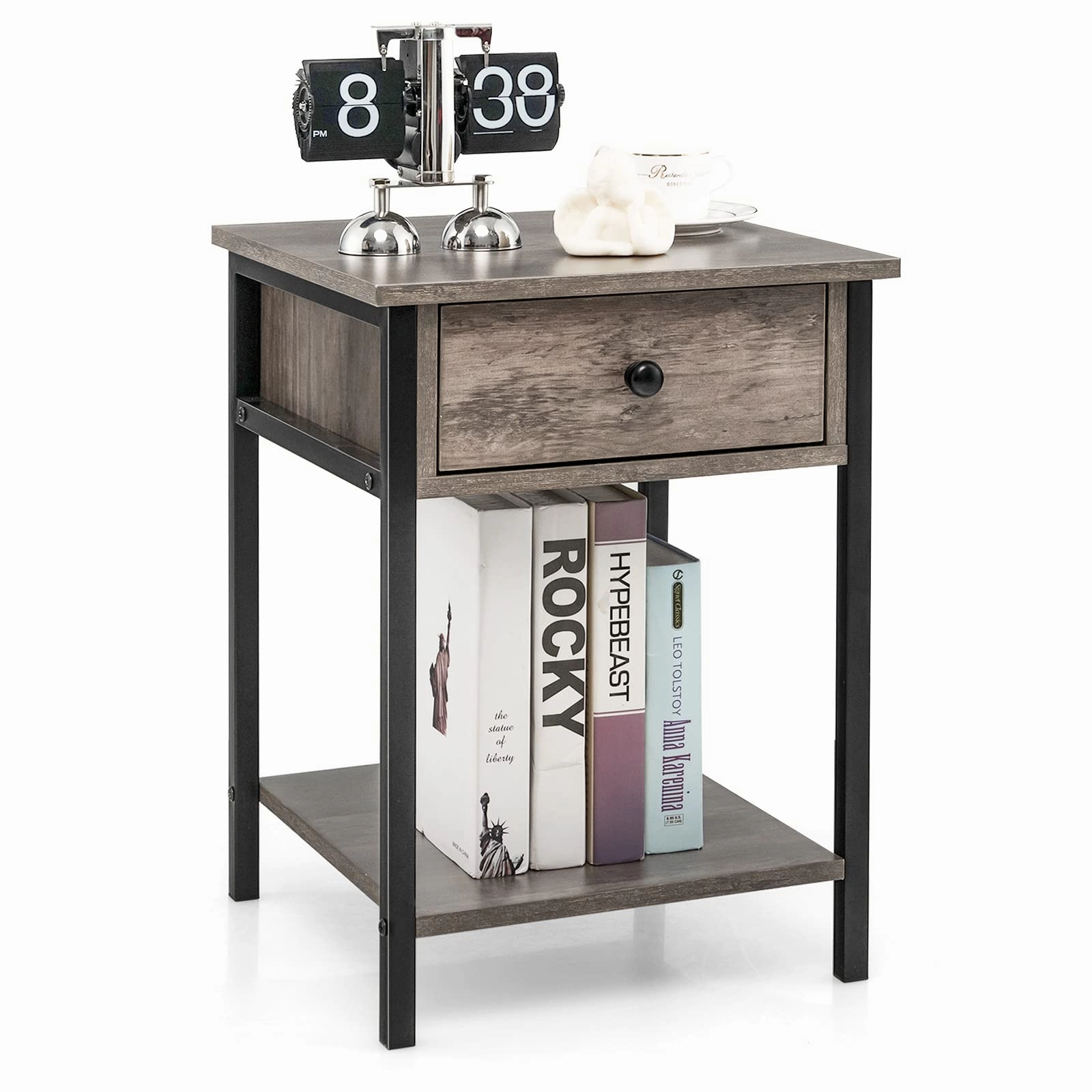 Giantex Easy Assembly Sofa Side Table