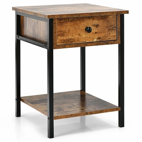 Giantex Easy Assembly Sofa Side Table entry bench, mudroom storage
