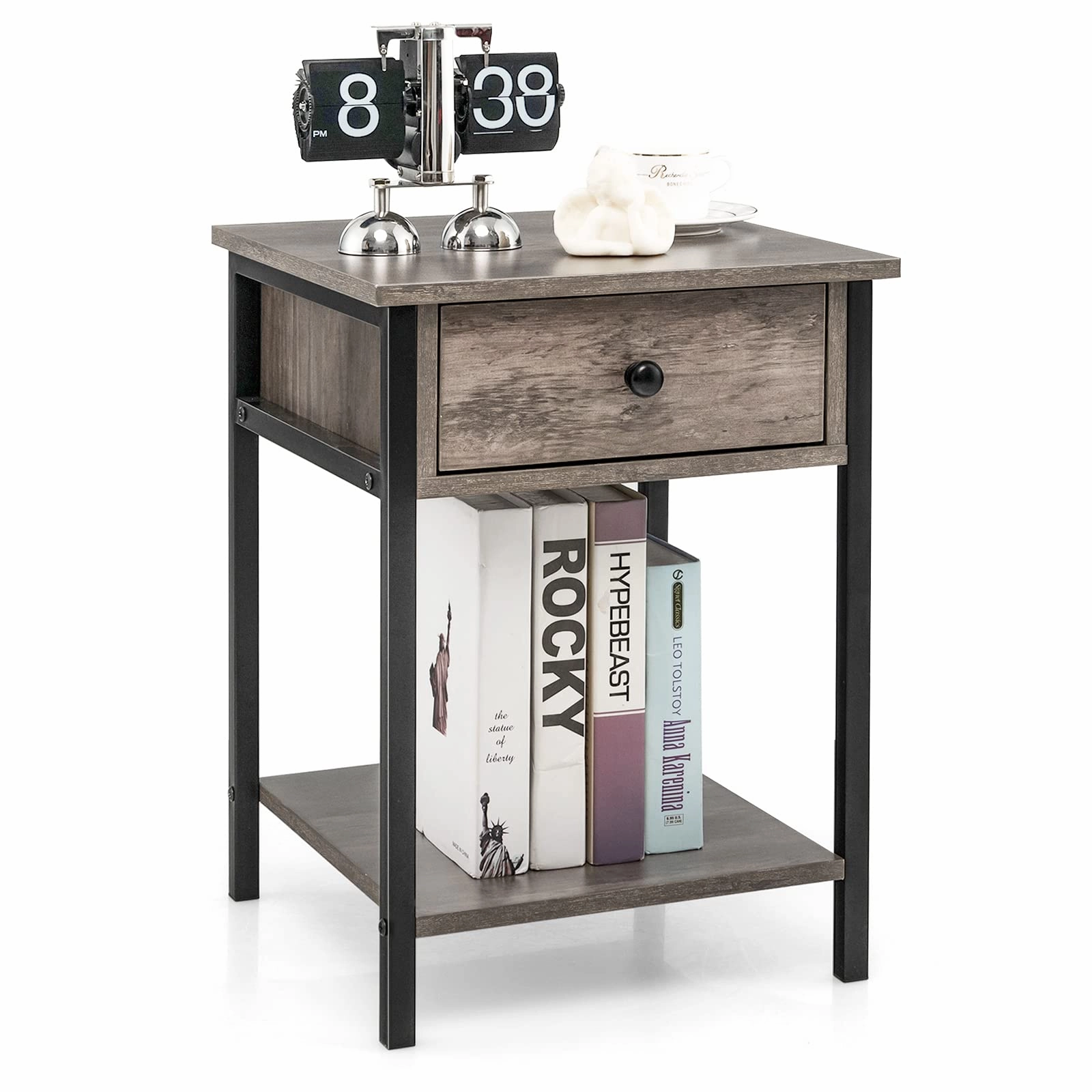 Giantex Easy Assembly Sofa Side Table