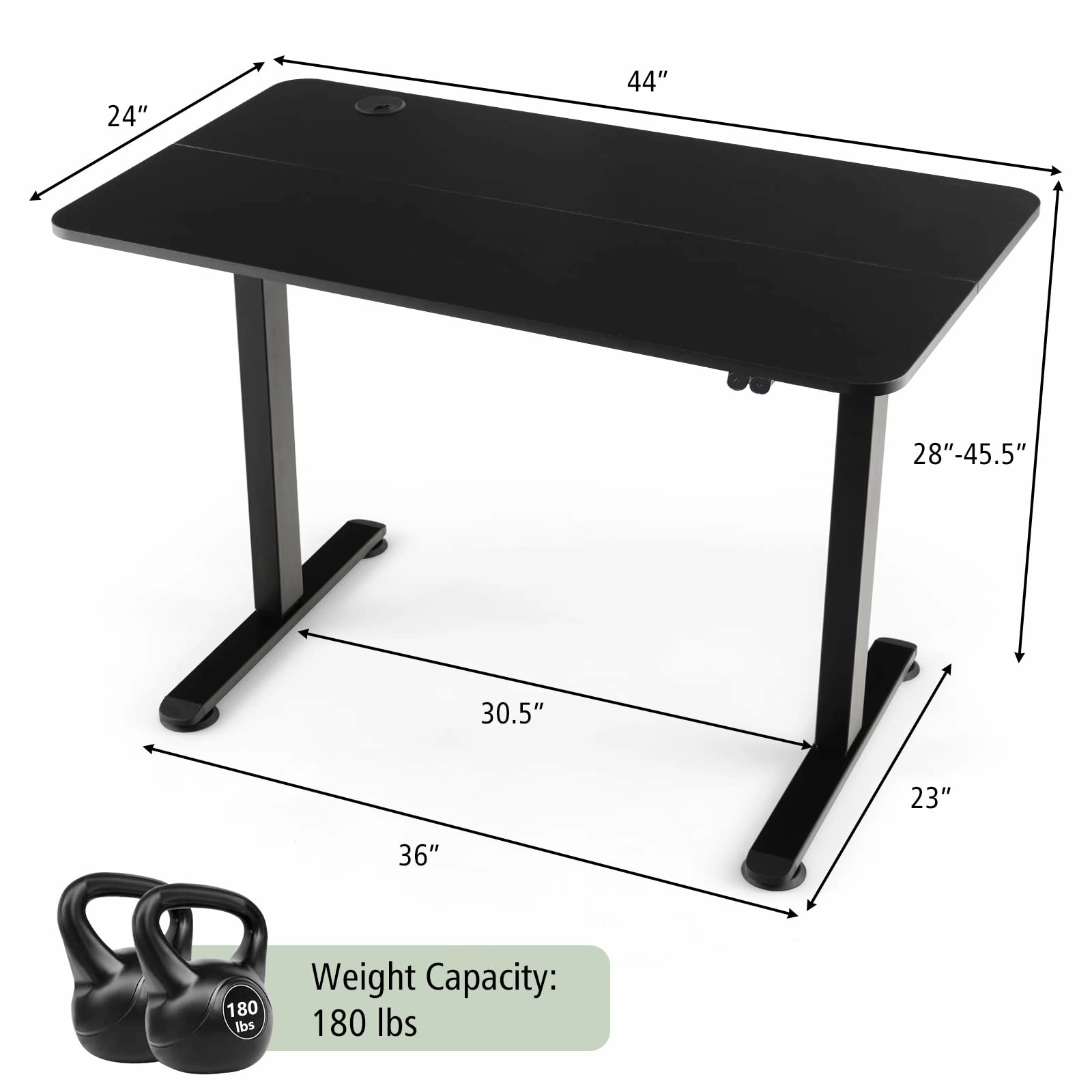 Giantex Electric Standing Desk 44 x 24 Inch, Height Adjustable Sit Stand Desk Desk