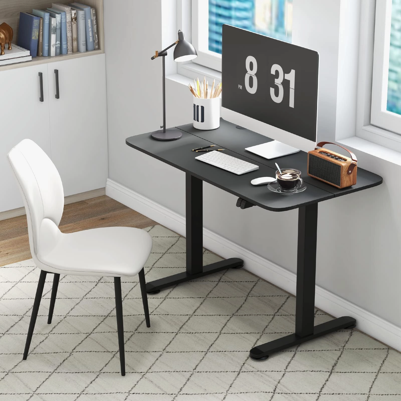 Giantex Electric Standing Desk 44 x 24 Inch, Height Adjustable Sit Stand Desk Desk