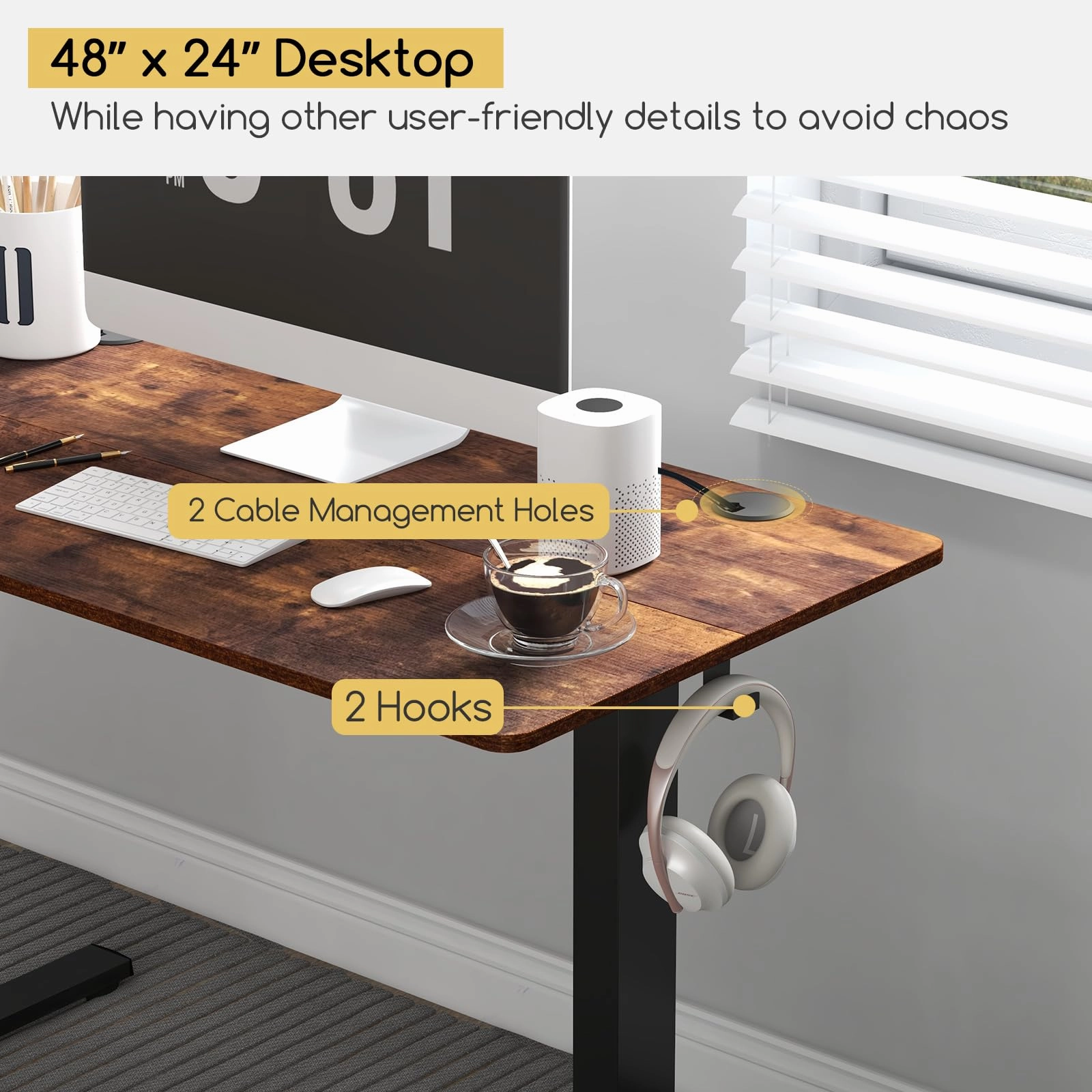 Giantex Electric Standing Desk, Height Adjustable Stand up Desk