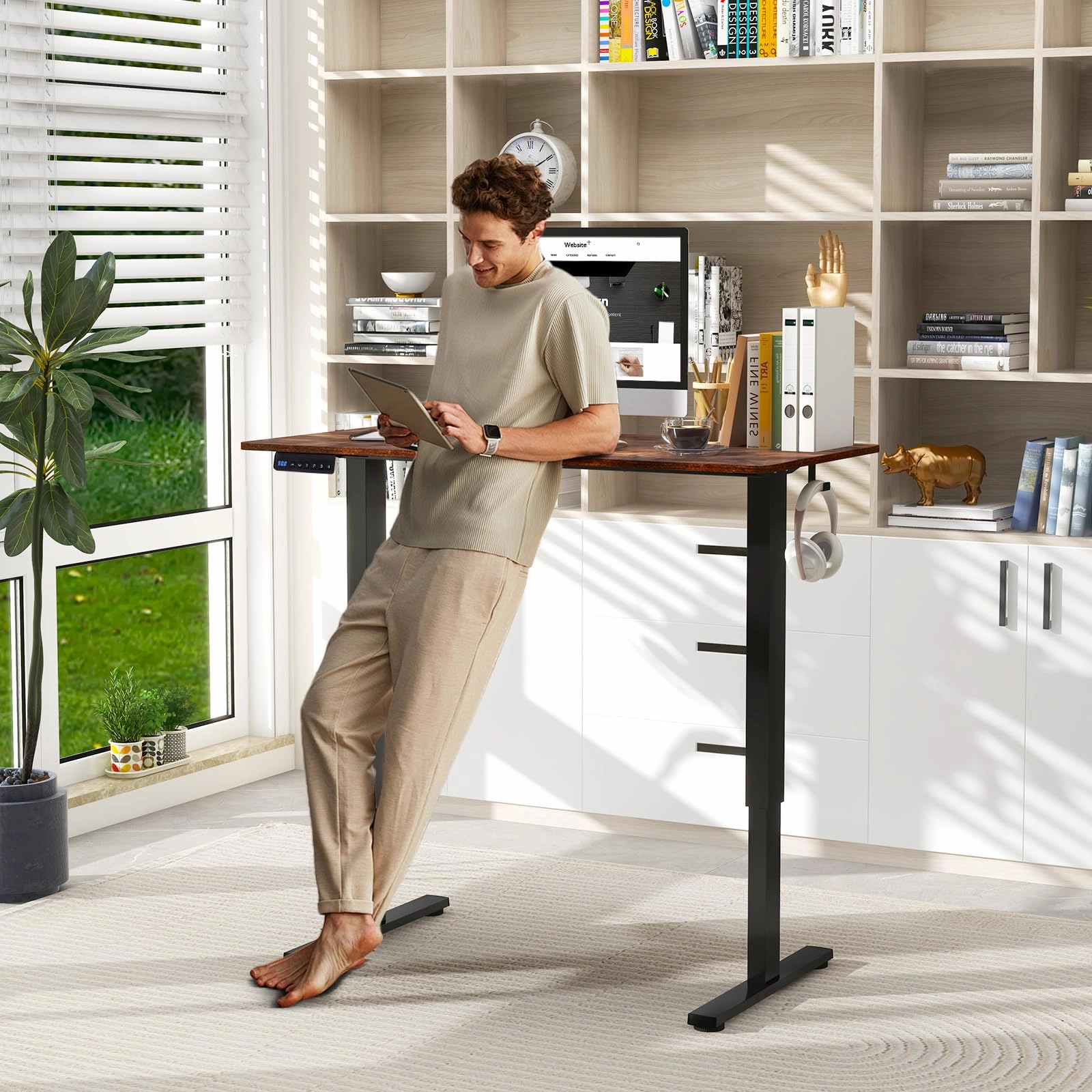 Giantex Electric Standing Desk, Height Adjustable Stand up Desk