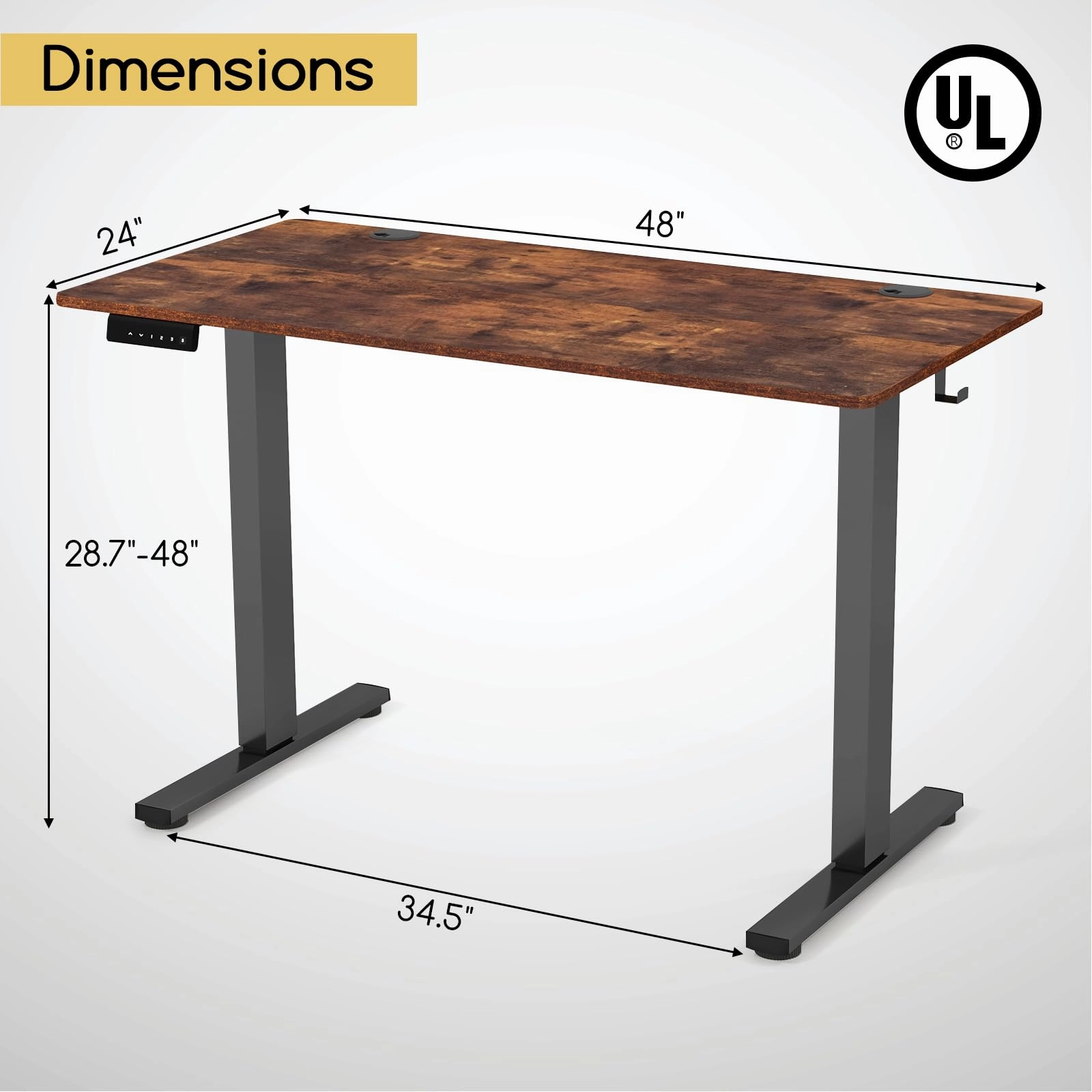 Giantex Electric Standing Desk, Height Adjustable Stand up Desk
