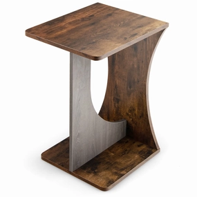 Giantex End Table, 2 Tier Side Table, Sofa Couch Table for Small Space entry bench, mudroom storage