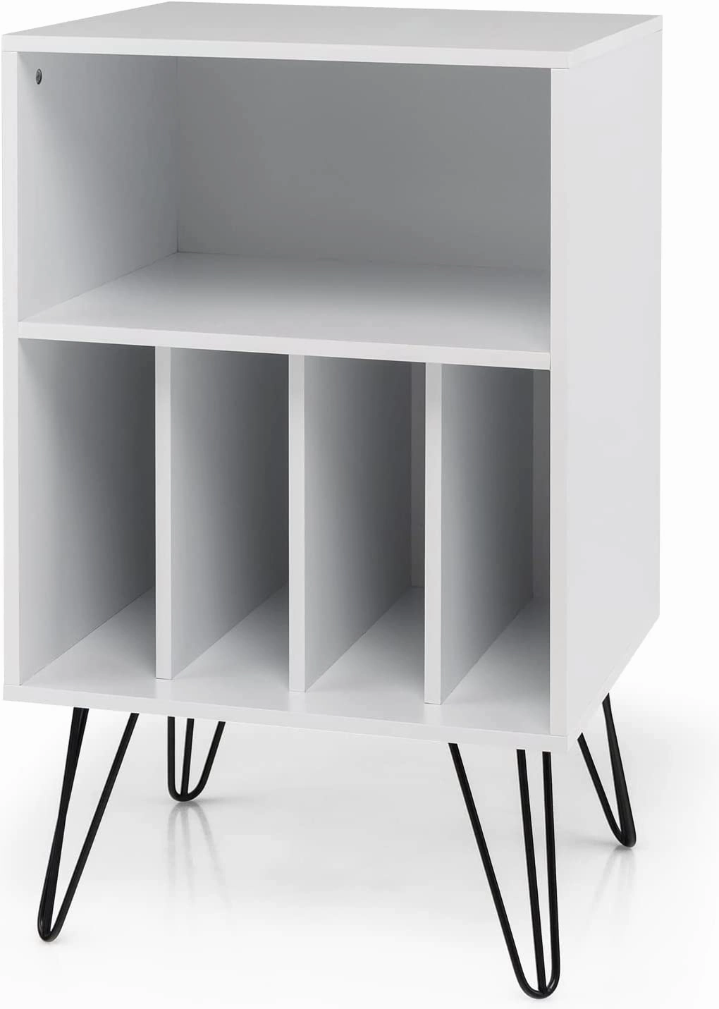 Giantex End Table Record Player Stand, Turntable Stand Record Storage Cabinet