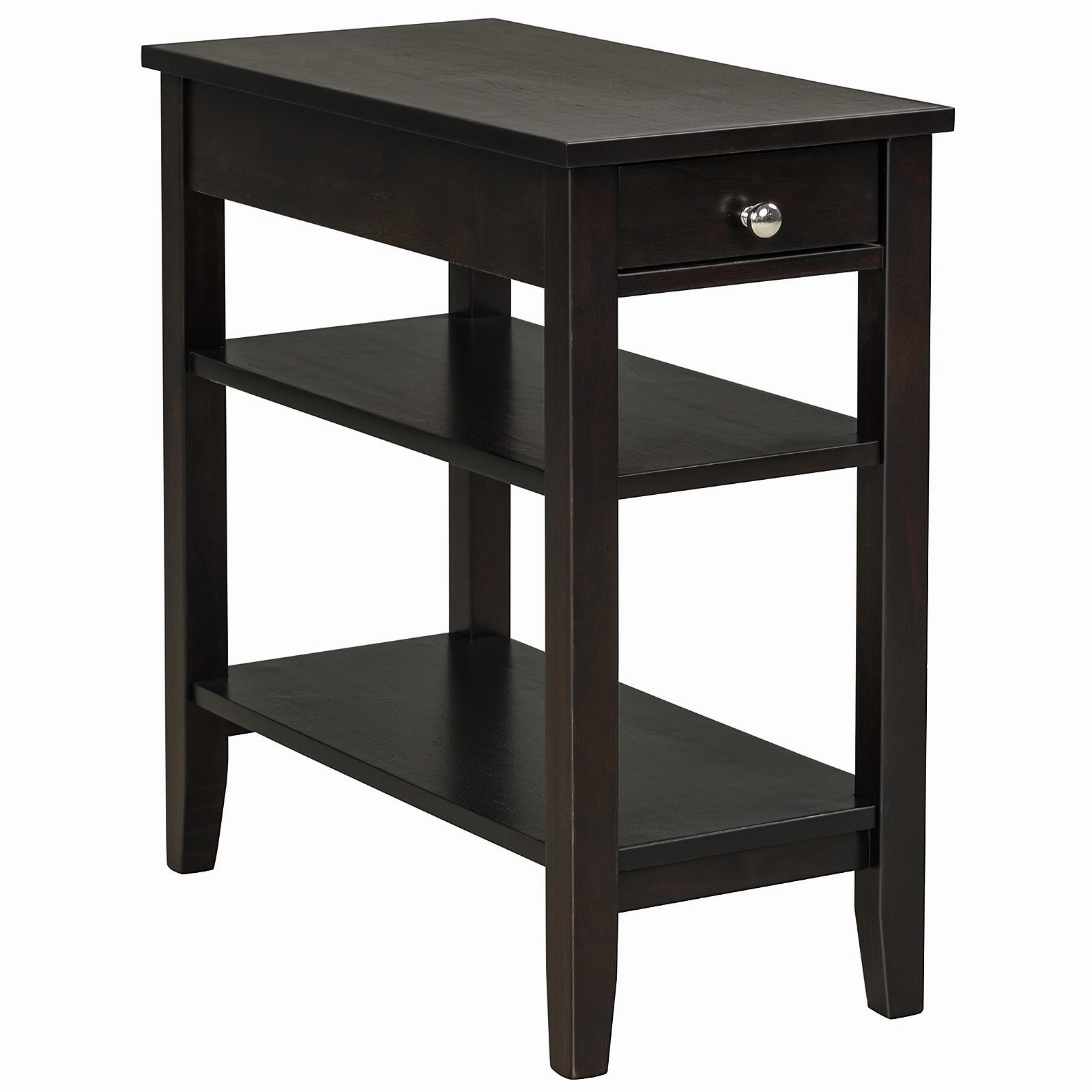 Giantex End Table Sofa Side Table with Drawer, 3-Tier Nightstand with Storage Shelves