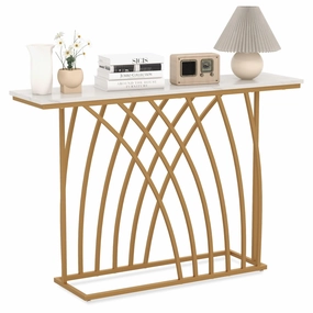 Giantex Entryway Table 48 Console Table - Accent Sofa Table cowhide rug, animal hide rug