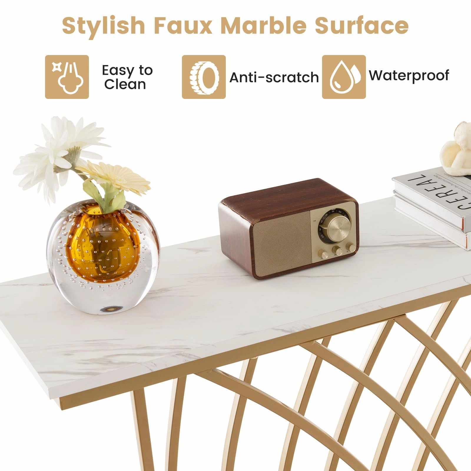 Giantex Entryway Table 48 Console Table - Accent Sofa Table