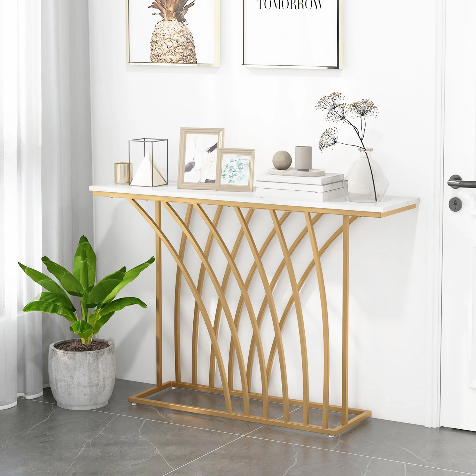 Giantex Entryway Table 48 Console Table - Accent Sofa Table