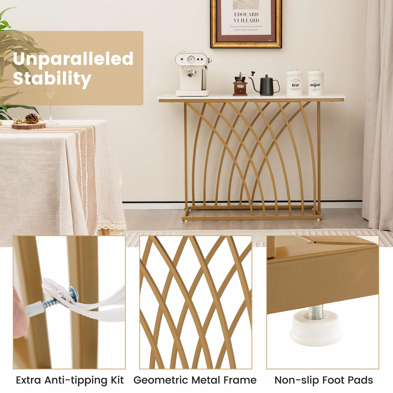 Giantex Entryway Table 48 Console Table - Accent Sofa Table