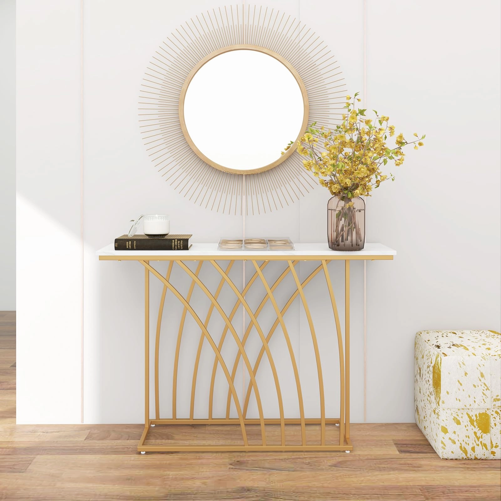 Giantex Entryway Table 48 Console Table - Accent Sofa Table