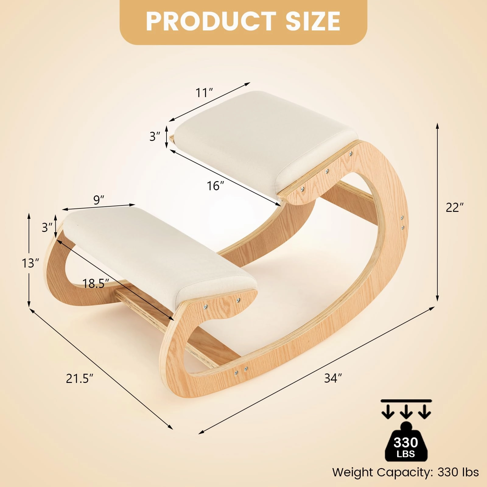Giantex Ergonomic Kneeling Chair, Posture Chair for Desk with Cushion