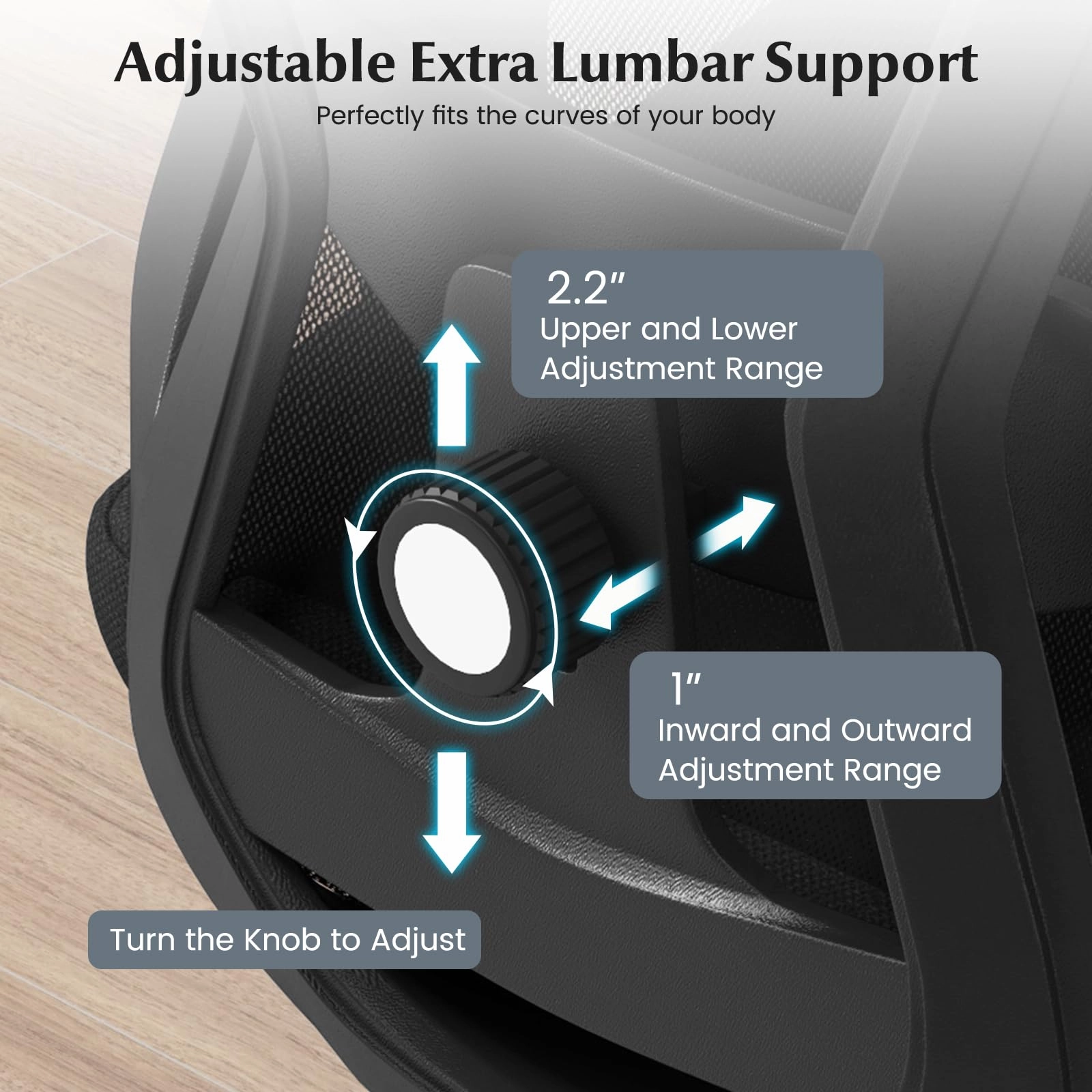 Giantex Ergonomic Mesh Office Chair, Height Adjustable Swivel Task Chair with Reclining Backrest, Adjustable Lumbar Support