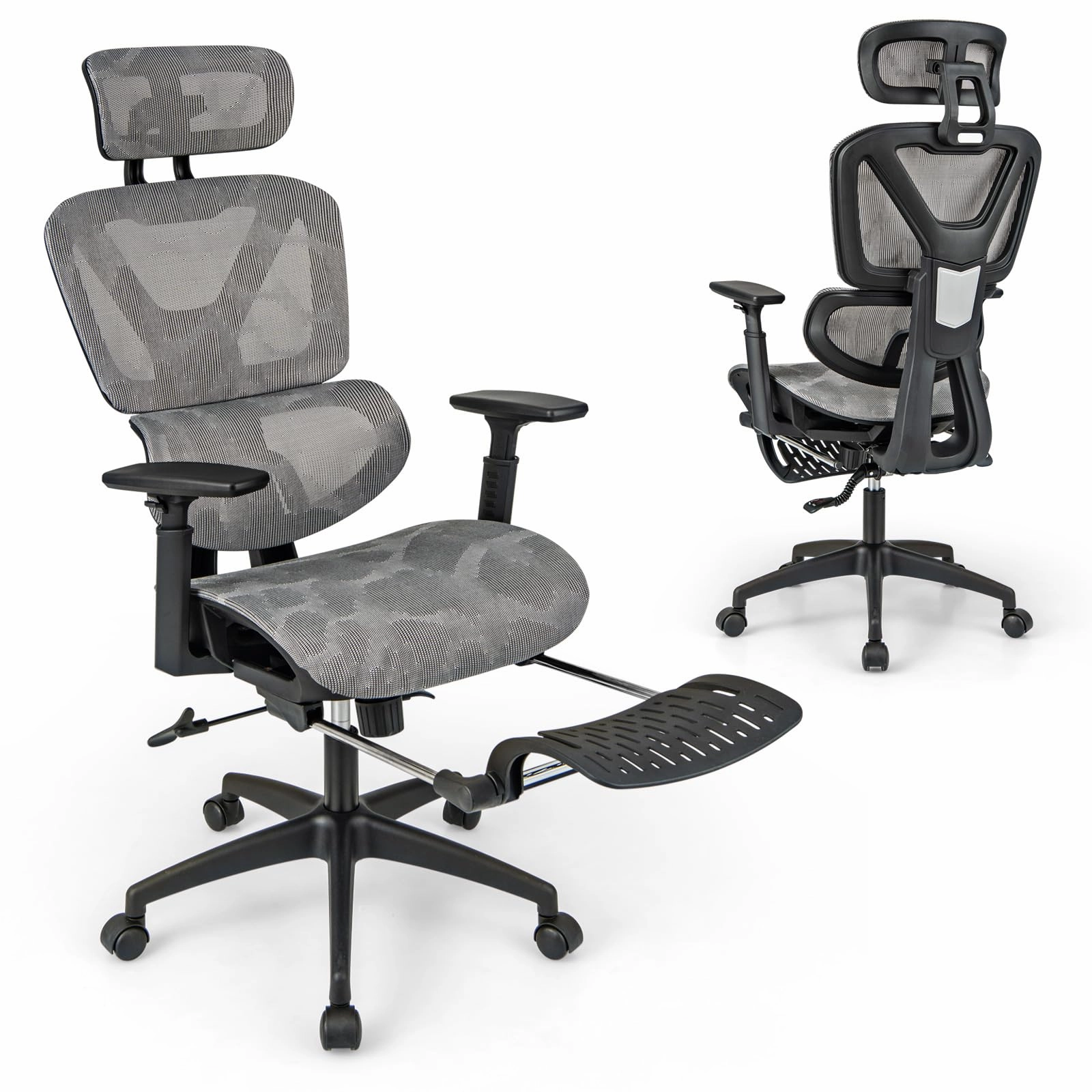 Giantex Ergonomic Office Chair, High Back Mesh Computer Desk Chair with Adjustable Backrest Headrest office supplies, stationery