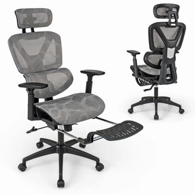 Giantex Ergonomic Office Chair, High Back Mesh Computer Desk Chair with Adjustable Backrest Headrest office supplies, stationery