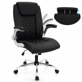 Giantex Executive Office Chair, Ergonomic PU Leather Desk Chair outdoor dining set, patio table