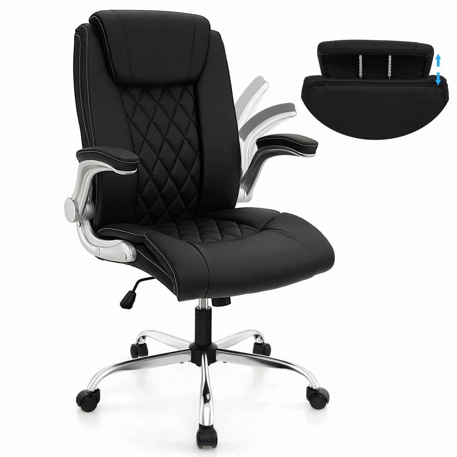 Giantex Executive Office Chair, Ergonomic PU Leather Desk Chair