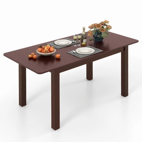 Giantex Extendable Dining Table for 4, 60" Folding Kitchen Table console table, hallway table