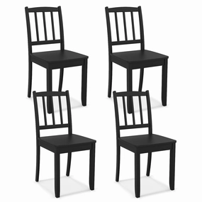 Giantex Farmhouse Dining Chairs Set of 2/4, Modern Kitchen Chairs w/Rubber Wood Legs & Curved Backrest kitchen towel, placemats