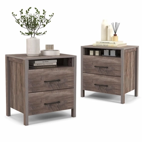 Giantex Farmhouse Nightstand, Rustic Wood Bedside Table office chair, ergonomic chair