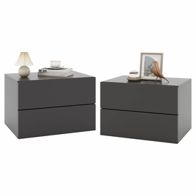Giantex Floating Nightstand Set of 1/2, Wood Wall Mounted Nightstands office chair, ergonomic chair