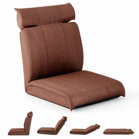 Giantex Floor Chair, Floor Gaming Chair with Back Support, 14-Poistion Adjustable Backrest, 5-Position Adjustable Headrest hallway runner, rug runner