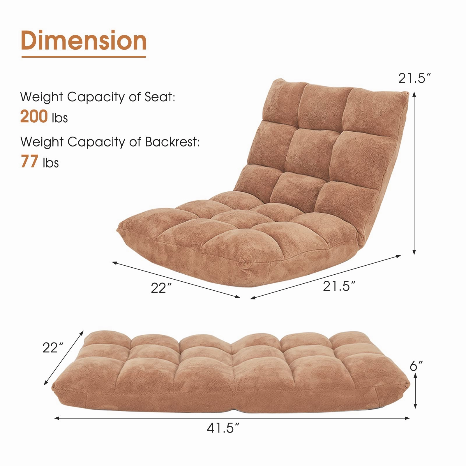 Giantex Floor Chairs for Adults - Floor Gaming Chair
