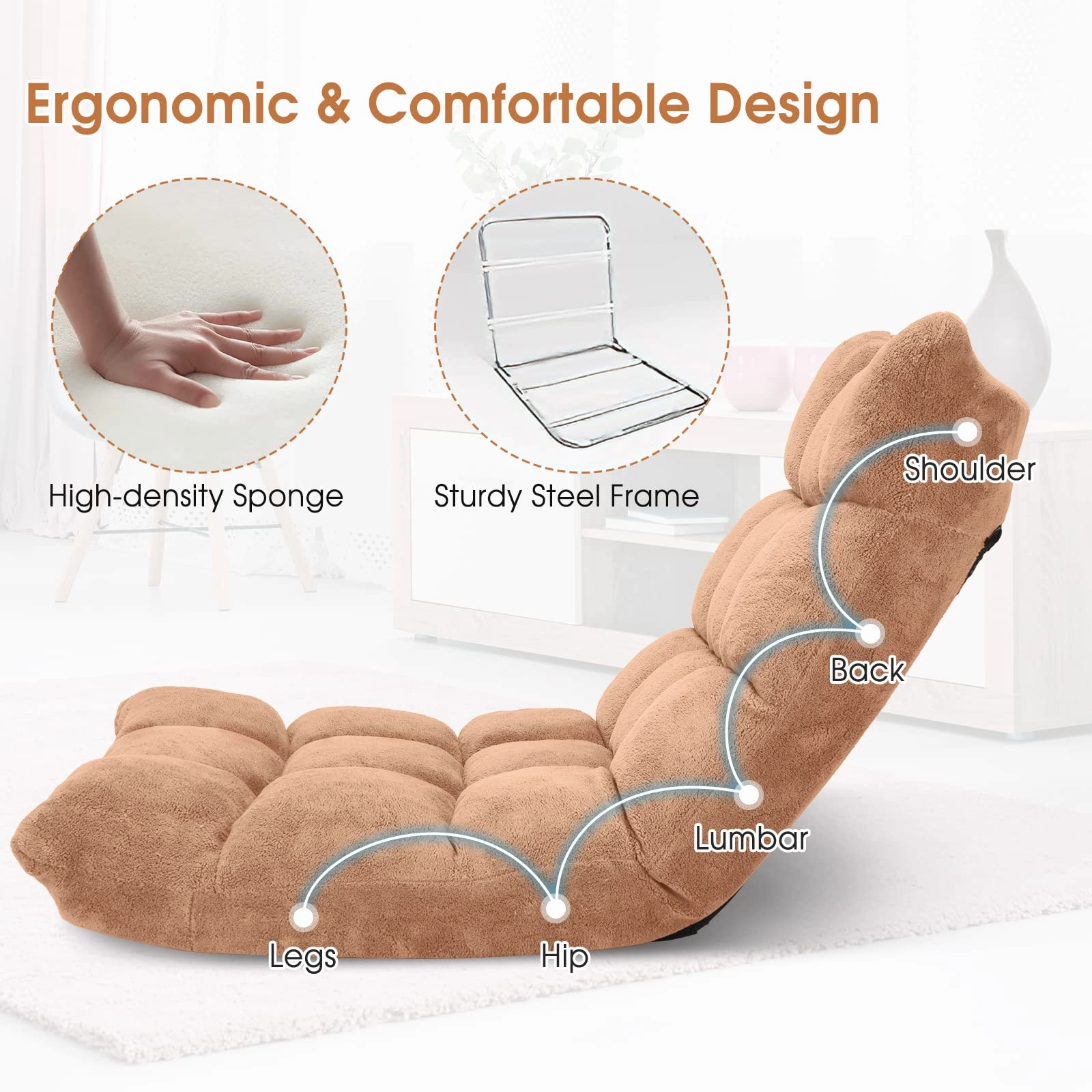 Giantex Floor Chairs for Adults - Floor Gaming Chair