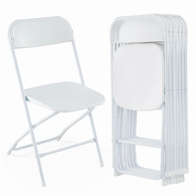 Giantex Folding Chair with Plastic Seat & Back, Heavy-Duty Metal Frame light fixture, furniture lighting