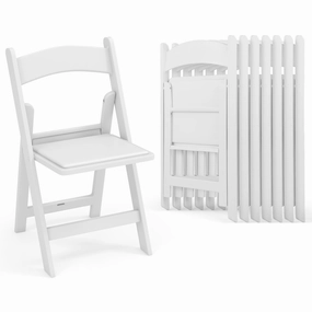 Giantex Folding Chairs with Padded Seat, All-Weather Resin Frame light fixture, furniture lighting