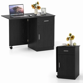 Giantex Folding Computer Desk with Drawer outdoor dining set, patio table