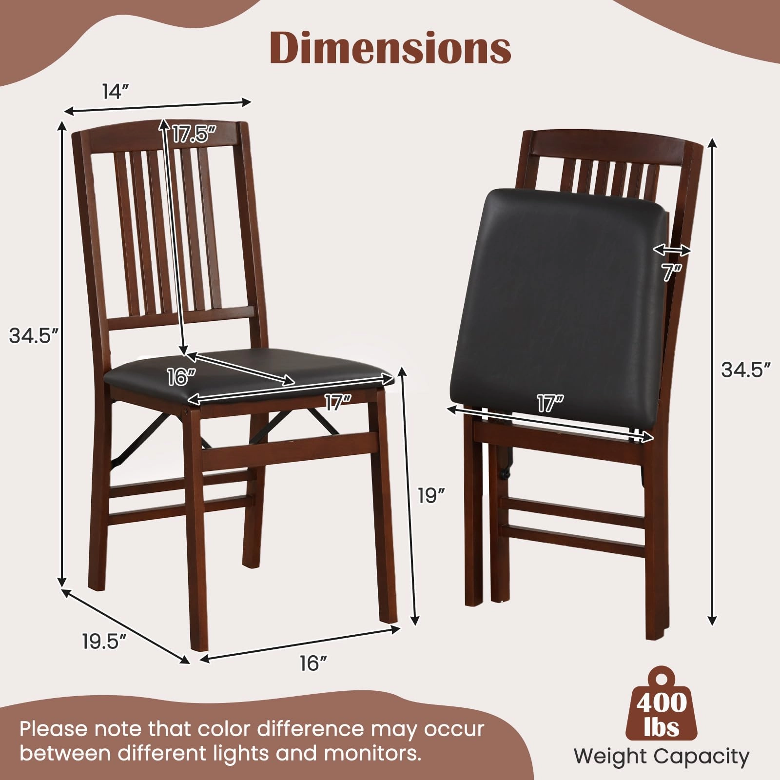 Giantex Folding Dining Chairs Set