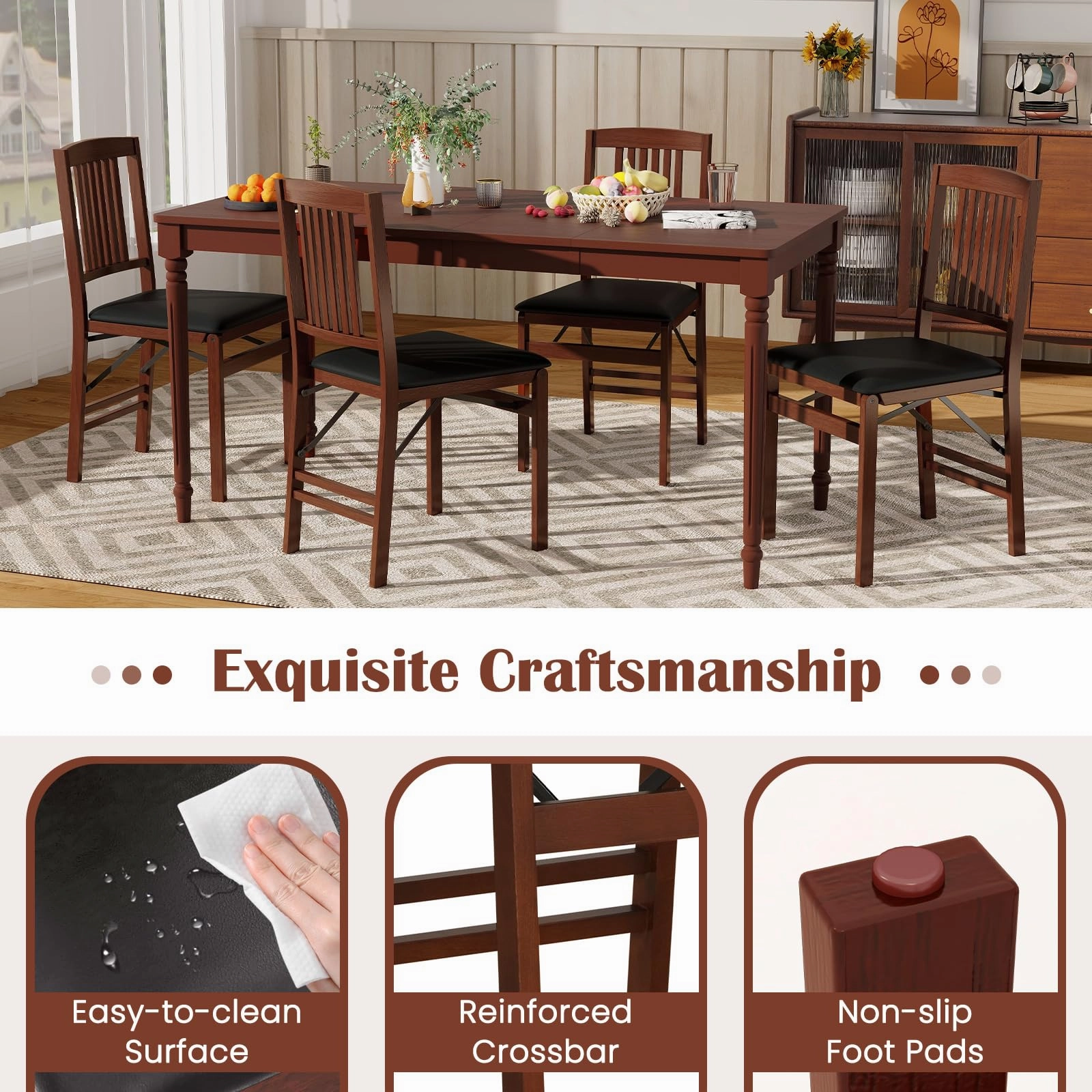Giantex Folding Dining Chairs Set